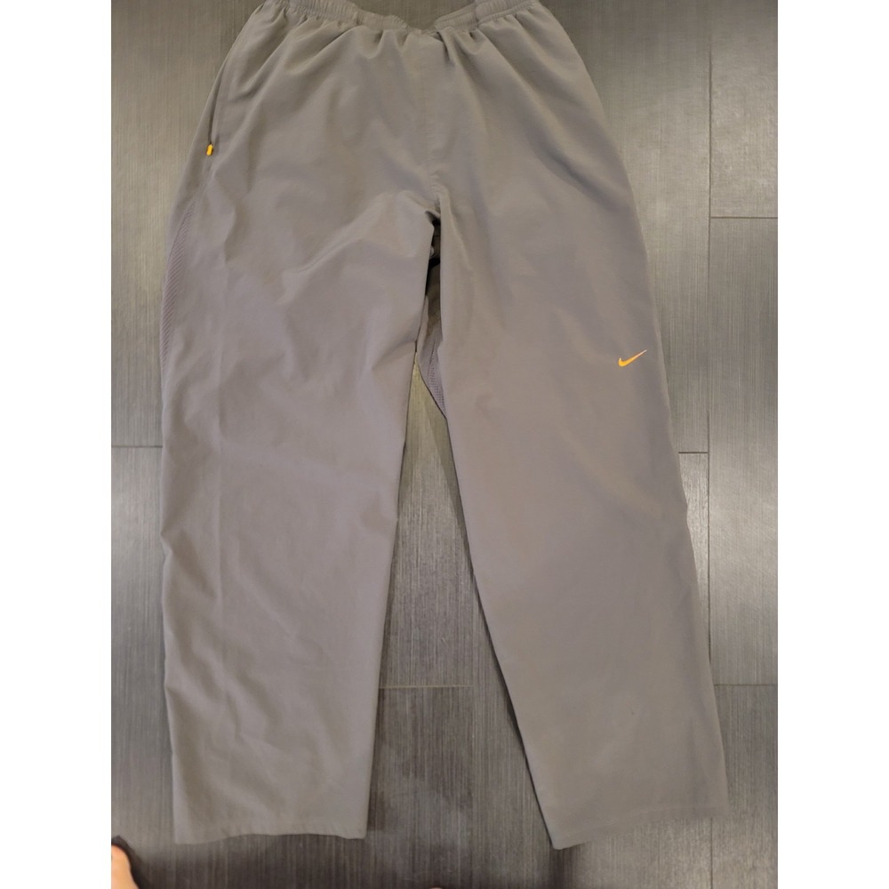 Vintage Nike Dri Fit Athletic wear Large Gray Nylon elestic tie waist wide leg